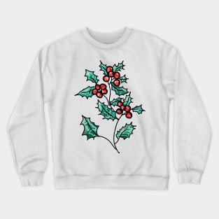 Holly leaves Christmas Crewneck Sweatshirt